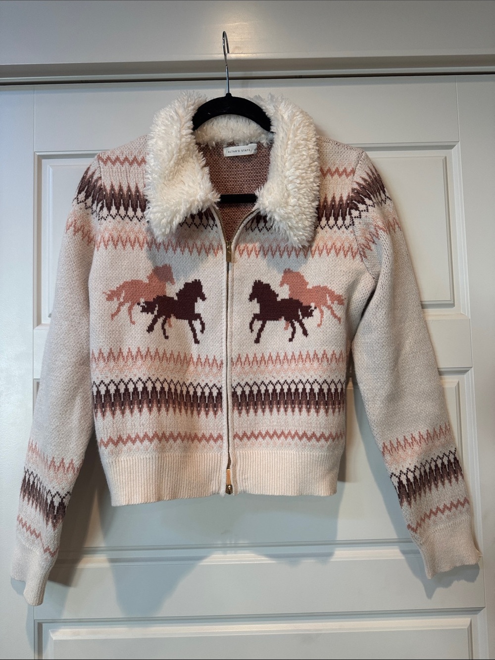 Altar’d State Horse Cardigan/Zip-Up Sweater Jacket - SZ: M